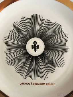 Raritní propagační talíř podniku Uranový průzkum - 2