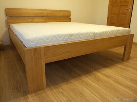 Nová 4 cm dubová postel, nosnost 600 kg, Odvezu a smontuji - 2