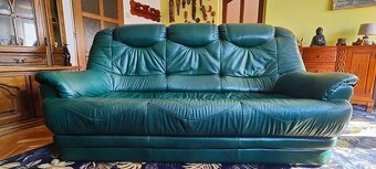 Prodám krásnou koženou sedací soupravu LEVNĚ - 2