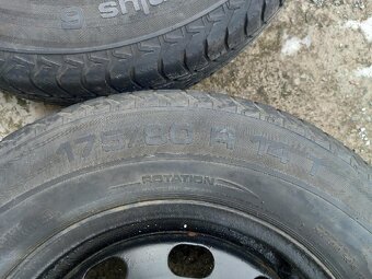 Disky 5x100 (Škoda, VW) + zimní pneu 175/80 R14 - 2