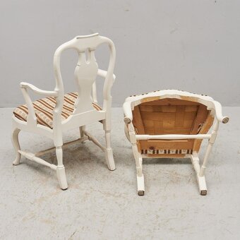 2 x kreslo bile rokoko styl - AKCE - 2
