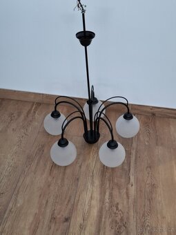 Kovové lustry 2ks, černé barvy - 2