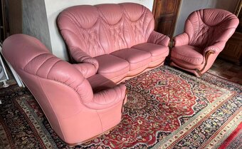 Italská kožená sedačka 3+1+1, 4667 - 2