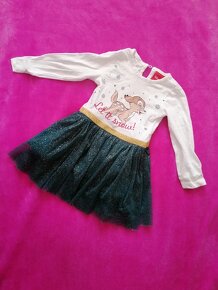 Mix oblečení pro holčičku 68-74 (Mikiny, čepice, šaty) - 2