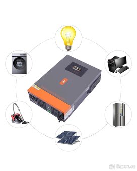 Hybridní střídač Solar 6200W Off Grid 48V DC na 230V AC - 2