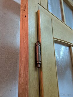 Masivní DUB Dvoukřídlé dveře s nadsvětlíkem V 241,5 cm - 2