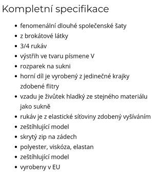 Dlouhé společenské šaty vel. 52 - 2