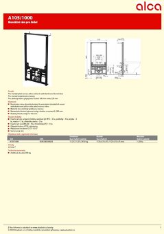 Montážní rám pro závěsné bidety - 2