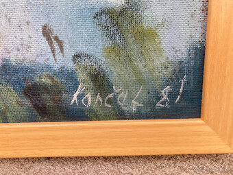 Obraz krajina, chalupa s rybníkem za 400 kč - 2