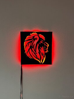 Podsvícení obraz lva - 2