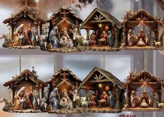 Ozdoby na stromek betlemky - 2