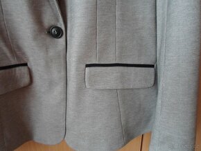 Elegantní dámské šedé sako sáčko - M, L, 40 - 2