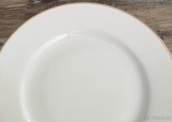 Moritz Zdekauer porcelánové bílé mělké a hluboké talíře - 2