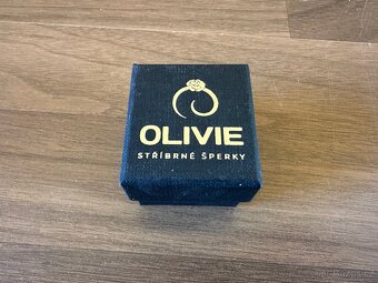Stříbrné visací náušnice Blue od Olivie (nové) - 2