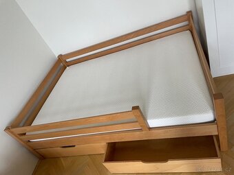 Postel pro dítě 140cm x 200cm z masivního buku - 2