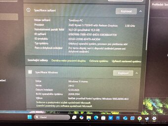 Herní notebook Acer Nitro V15 v záruce - 2