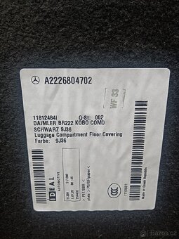Mercedes S w222 dno kufru - 2