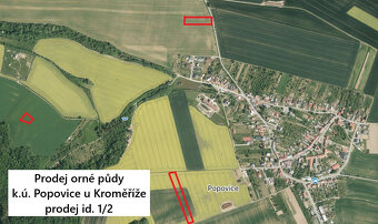 Prodej id. 1/2 orné půdy v k. ú. Popovice u Kroměříže - 2