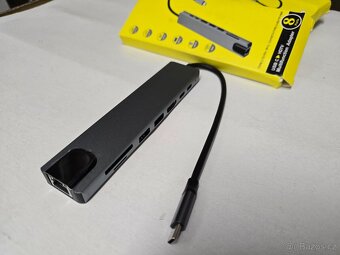 8v1 USB-C huby k připojení PC / Macbook / mobil / tablet - 2