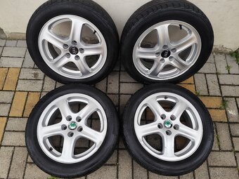 ALU 5x100 r15 ŠKODA + LETNÍ PNEU - 2
