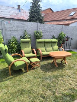 Prodám dřevěnou značkovou sedací soupravu NOE - 2