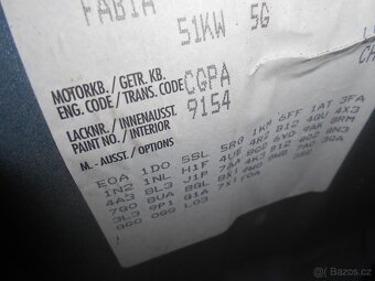 ŠKODA FABIA 2 KOUPÍM LEVÉ PŘEDNÍ DVEŘE POUZE V BARVĚ 9154 - 2