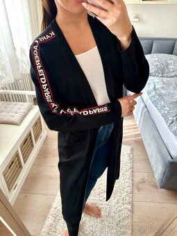 KARL LAGERFELD LUXUSNÍ ČERNÝ SVETR / CARDIGAN - 2