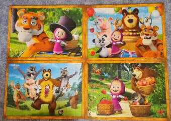 Trefl puzzle Máša a medvěd 4v1 - 2