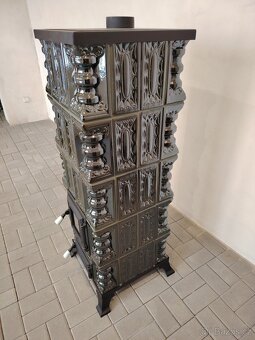 Kachlová kamna Dana s varnou deskou zelená - 2