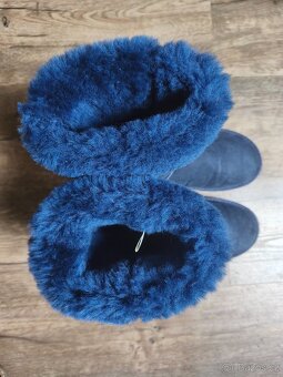Modré kožené válenky UGG CLASSIC W6 - 37 - 2