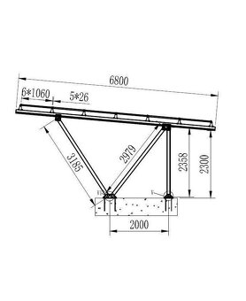 CARPORT18 - 6x3 panelů - 2