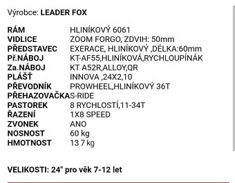 Dívčí kolo Leader Fox - 2