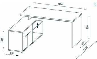 Prodám rohový psací stůl - 2