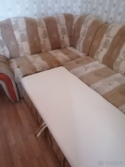 Rohová rozkládací sedačka + křeslo - 2