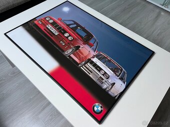 ORIGINÁL BMW plakát v rámu A1 BMW E30 M3 Červená a bílá - 2