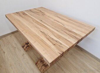 Nový masivní stůl drásaný dub 90x140 cm - 2