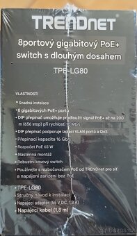 8portový gigabitový přepínač PoE+ Switch - 2
