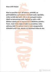 Chilli hřejivá domácí mast - 2