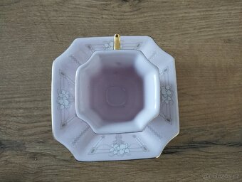 Růžový porcelán -mocca šálek - 2