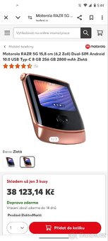 Motorola RAZR 256 gb Gold nepoužitý - 2
