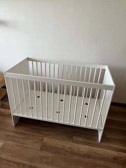 Klups dětská dřevěná postýlka Karolina I, bílá - 2