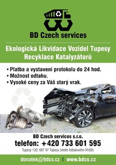 5000,- Kč za kompletní dodávku Ekologická likvidace vozidel - 2