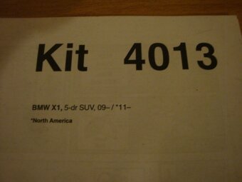 Thule - montážní kit 4013 BMW X1 2009 - 2015 - 2