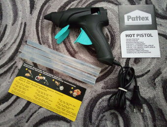Tavná pistole PATTEX (70W) + 4 originální tyčinky jako nová - 2