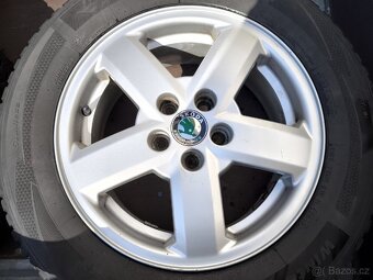 Originál Skoda Alu disky 15" s pneu Hankok 196/65/15 - 2