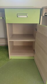 Klasický a rohový psací stůl + knihovna/polička - 2