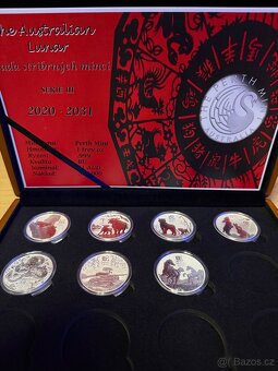 Lunární kalendář III Lunar + etue 7x 1oz a Rok koně 2026 - 2