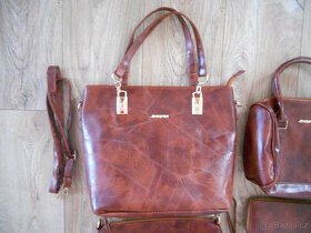 Hnědá kabelka, kabelky, 6 ks, NOVÉ - 2