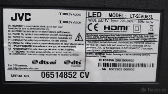 Smart tv JVC 140 cm k opravě - 2