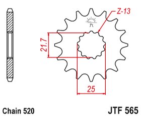 Řetězové kolečko JTF 565-16 - 2